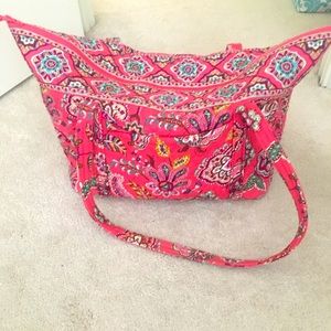 Vera Bradley travel bag, pink & blue paisley!